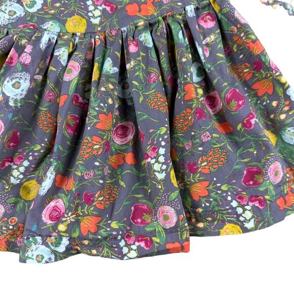 CANDY KIRBY DESIGNS Gray Colorful Floral Pattern Mini Dress Casual Size 5T - Picture 4 of 4